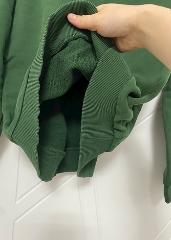 Erkek Koyu Yeşil Bisiklet Yaka Sweatshirt - Görsel 2