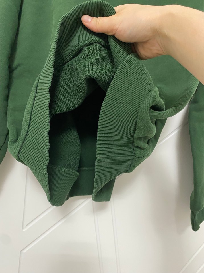 Erkek Koyu Yeşil Bisiklet Yaka Sweatshirt - Görsel 2