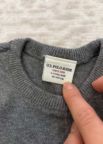 Gri Erkek Yün Kazak - Görsel 3