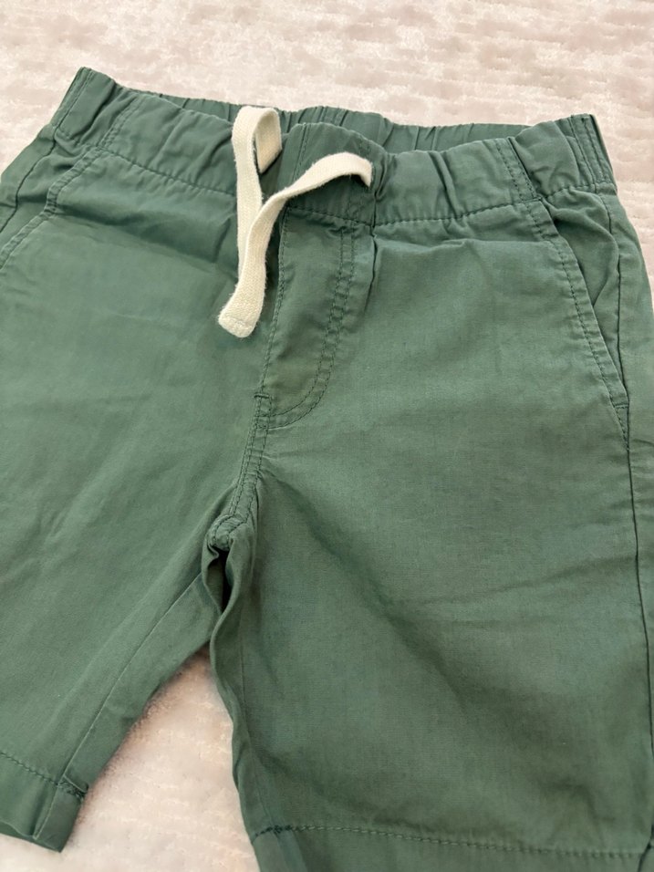 Erkek Çocuk Yeşil Pamuklu Şort - Görsel 2