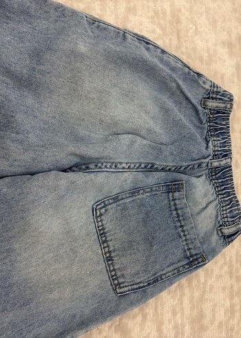 Erkek-Kız Çocuk Bol Kesim kot Pantolon - Görsel 6