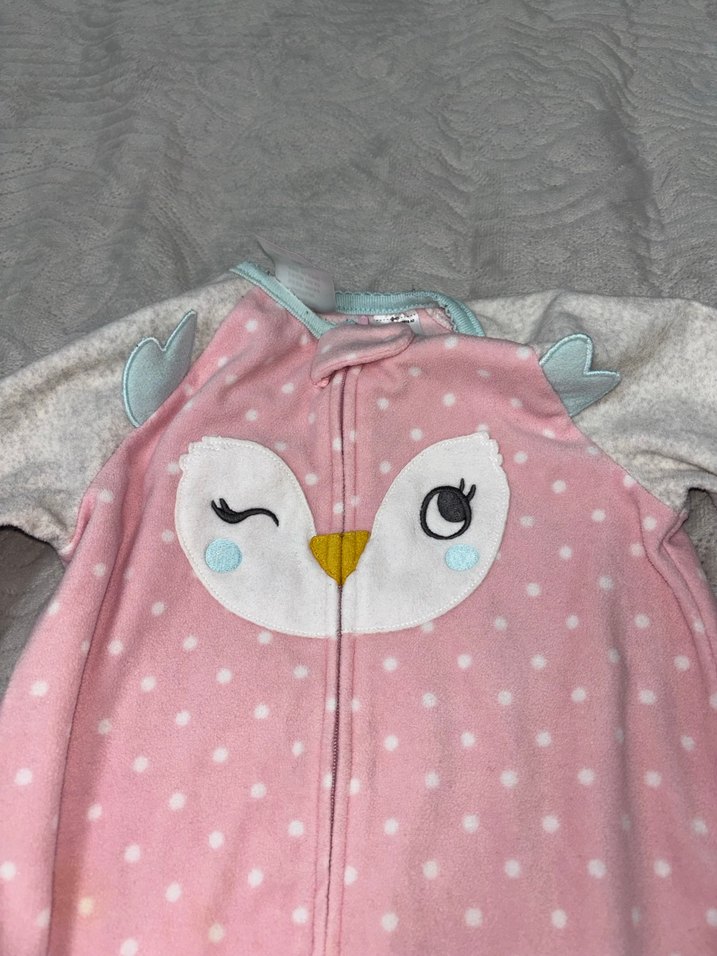 Fermuarlı Pembe Desenli Bebek Kız Tulumu - Görsel 4