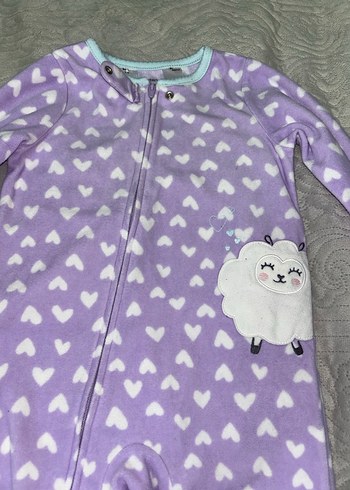 Fermuarlı Lila Bebek Tulumu - Görsel 3