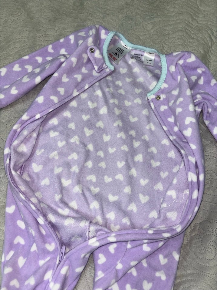 Fermuarlı Lila Bebek Tulumu - Görsel 5