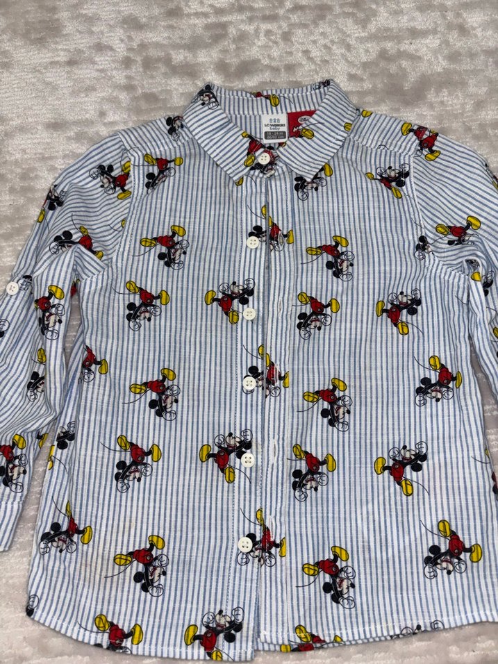 Erkek Çocuk Renkli Baskılı Uzun Kollu Gömlek - Görsel 2