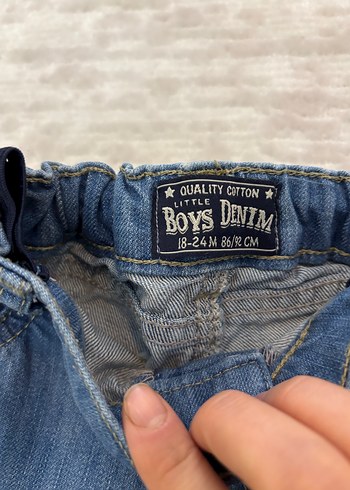 Erkek Parlak Mavi Bol Kesim Kot Şort - Görsel 3