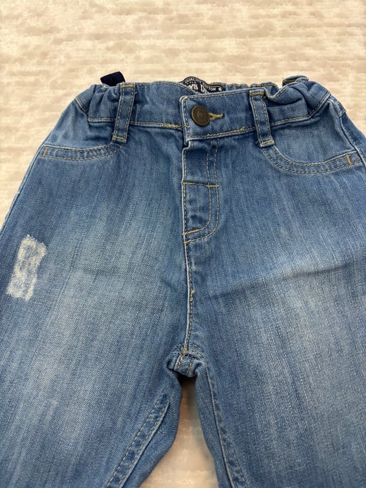 Erkek Parlak Mavi Bol Kesim Kot Şort - Görsel 2