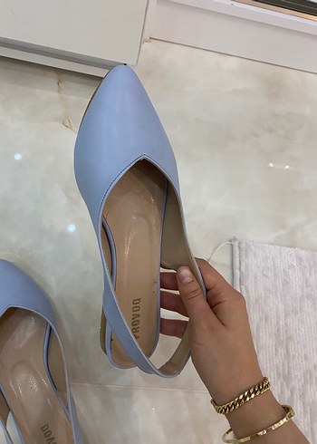 Flo Ayakkabı Mavi Minimalist Stiletto Topuklu Kadın Babet