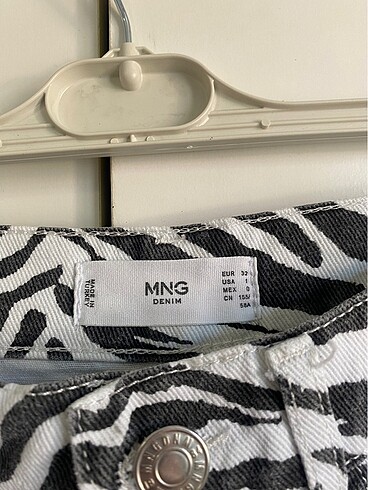 Mango Mango zebra desenli jeans pantolon
