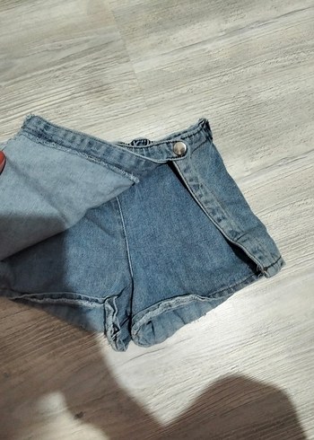 4 Yaş Beden mavi Renk kız çocuk tarz kot şort etek