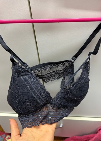 Siyah Gotik Dantel Bralet - Görsel 2