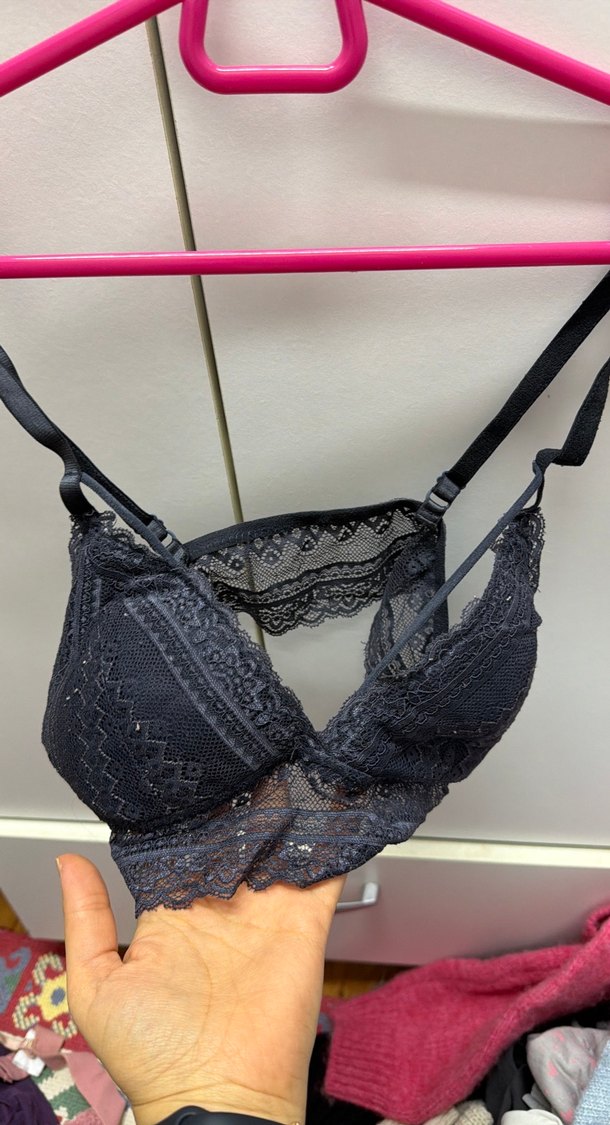 Siyah Gotik Dantel Bralet - Görsel 2