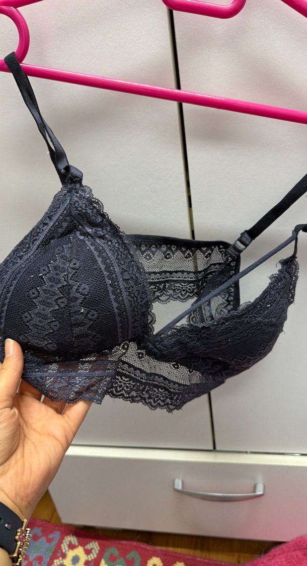 Siyah Gotik Dantel Bralet - Görsel 4