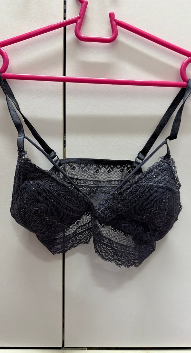 Siyah Gotik Dantel Bralet - Görsel 3