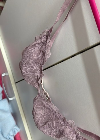 Pastel Pembe Dantel Bohem Bralet - Görsel 4