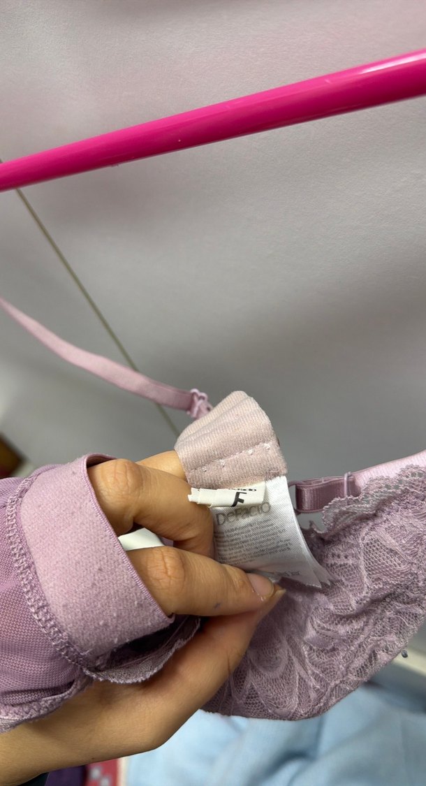 Pastel Pembe Dantel Bohem Bralet - Görsel 5