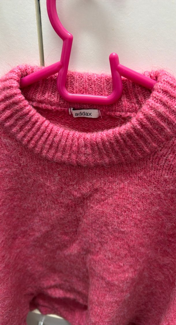 Pembe Örgü Kadın Triko Kazak - Görsel 3