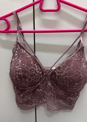 Dantel Detaylı Pembe Bohem Bralet - Görsel 2