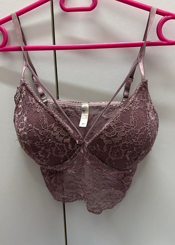 Dantel Detaylı Pembe Bohem Bralet - Görsel 5
