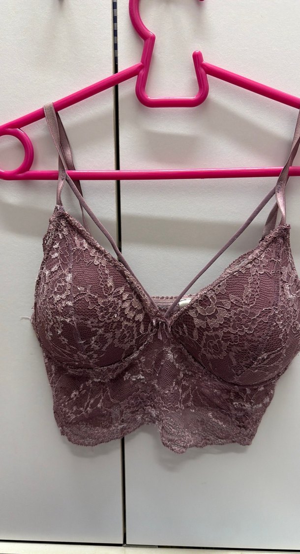 Dantel Detaylı Pembe Bohem Bralet - Görsel 2