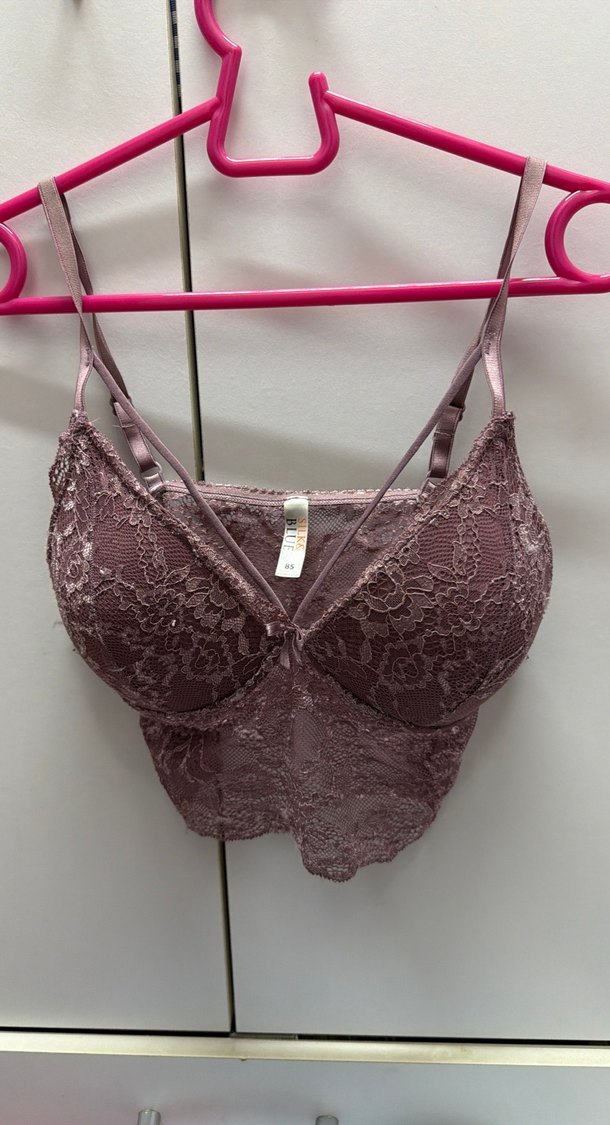 Dantel Detaylı Pembe Bohem Bralet - Görsel 5