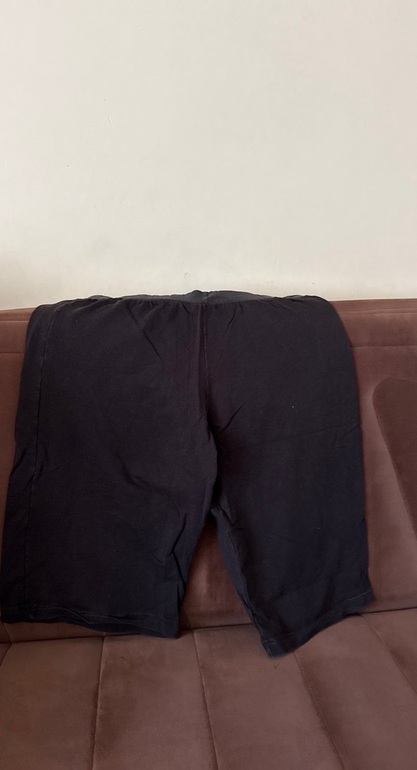 Basic Siyah Hamile Midi Şort - Görsel 2