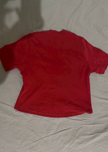 Kısa Kollu Kırmızı Kadın Tişört - Görsel 3