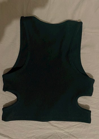 Siyah Kolsuz bel detaylı crop - Görsel 2