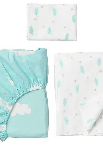 IKEA Yurtdışı Pamuk Mavi Baskılı Çocuk Nevresim Seti - Görsel 2