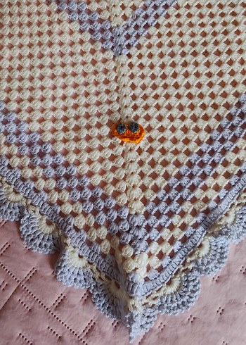 Arabali El Örgüsü Bebek Battaniyesi - Görsel 4