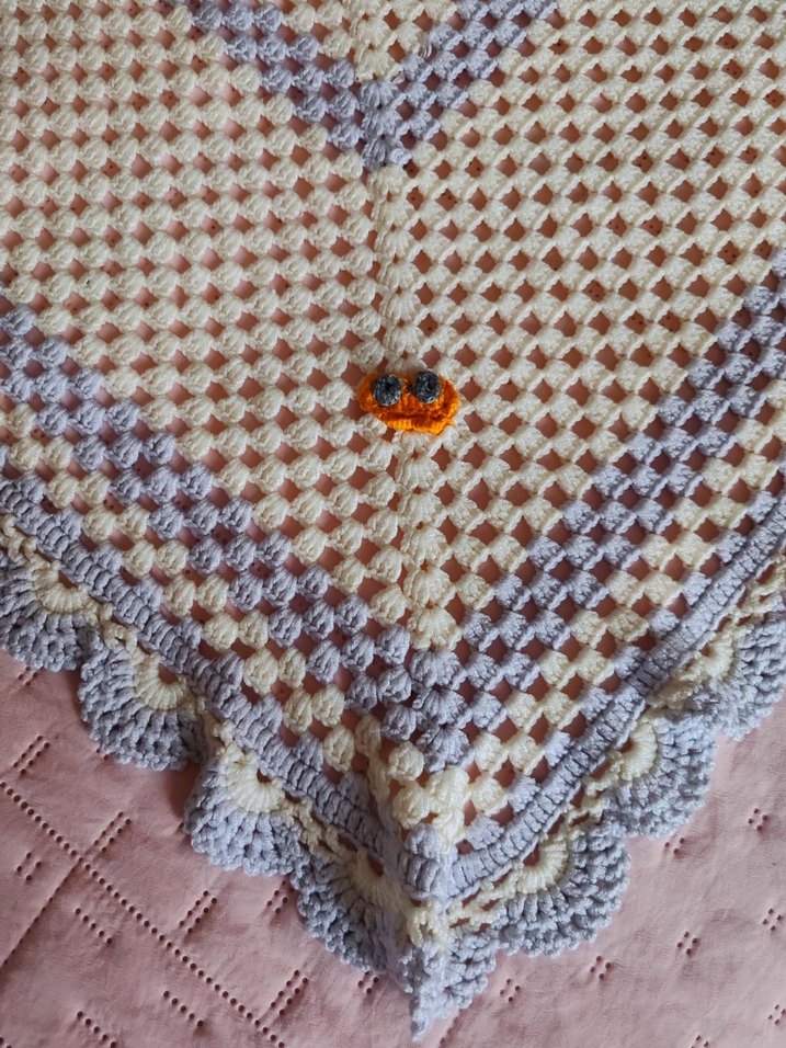 Arabali El Örgüsü Bebek Battaniyesi - Görsel 4