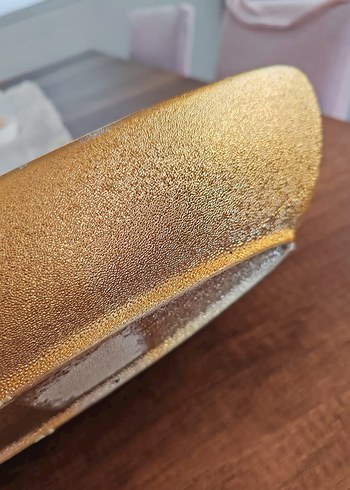 Parlak Altın Renkli Bohem Tarzı Tabak - Görsel 5