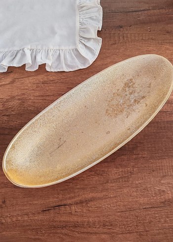 Parlak Altın Renkli Bohem Tarzı Tabak - Görsel 12