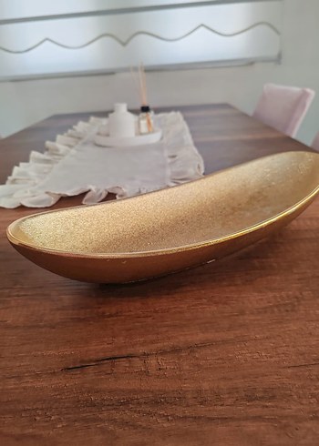 Parlak Altın Renkli Bohem Tarzı Tabak - Görsel 2