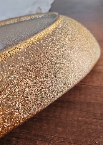 Parlak Altın Renkli Bohem Tarzı Tabak - Görsel 10