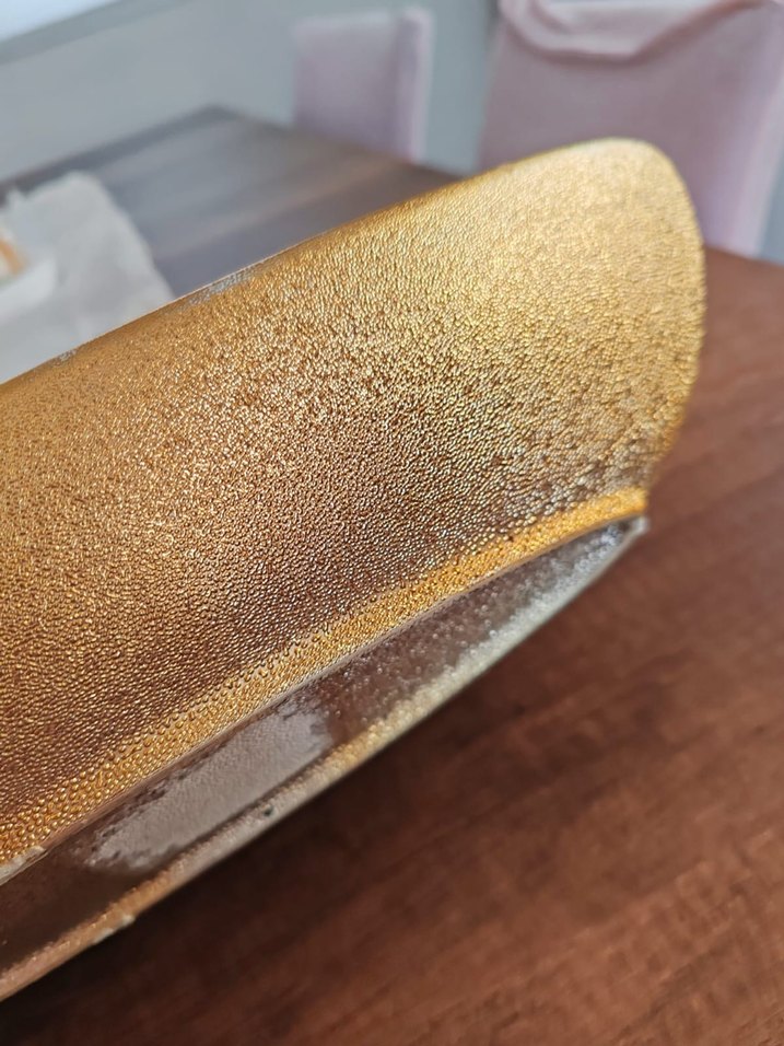 Parlak Altın Renkli Bohem Tarzı Tabak - Görsel 5