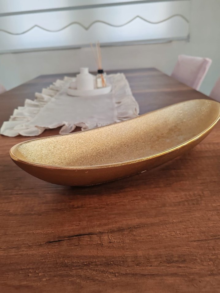 Parlak Altın Renkli Bohem Tarzı Tabak - Görsel 2