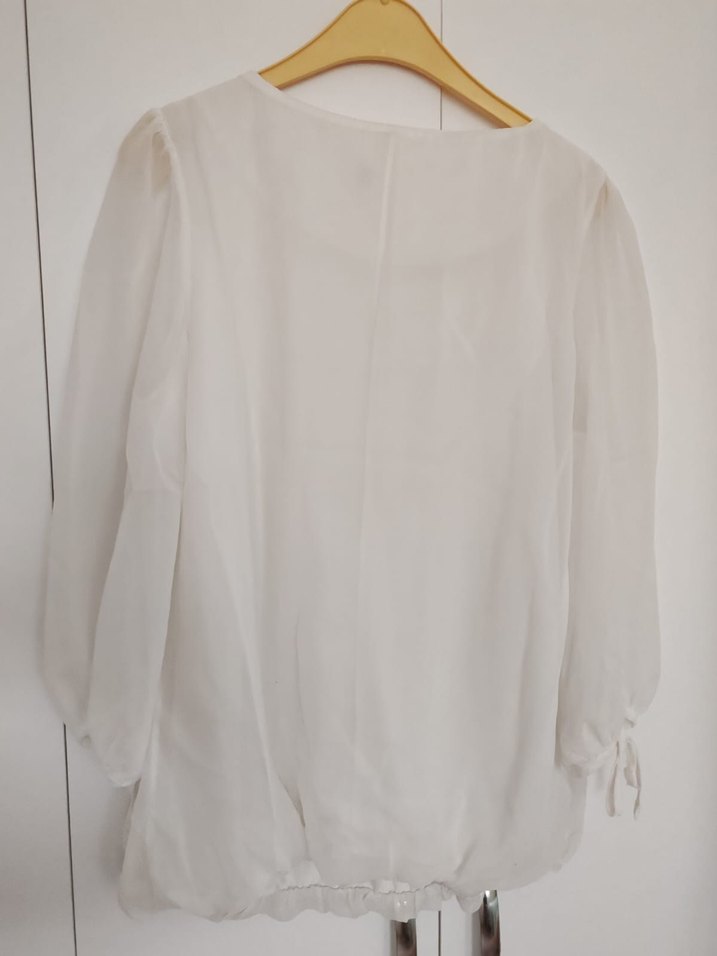 Bohem Salaş Beyaz Bluz - Görsel 3