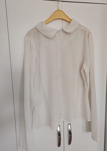 Kadın Beyaz Klasik Yaka Gömlek - Görsel 2