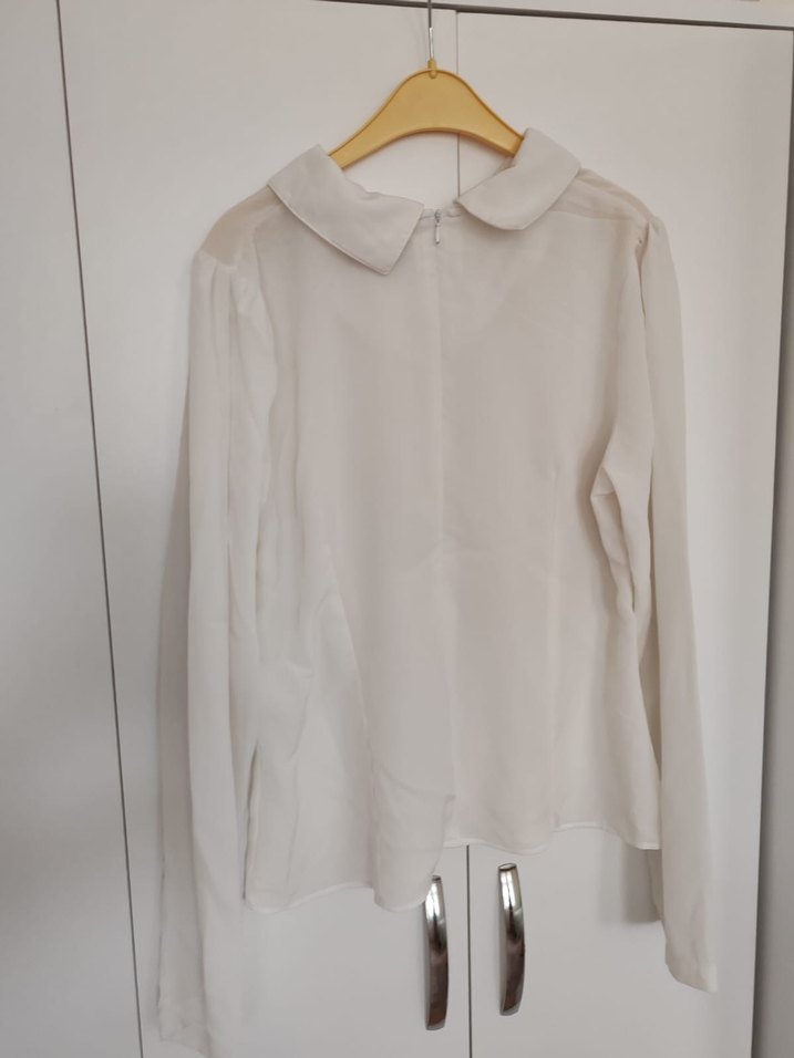 Kadın Beyaz Klasik Yaka Gömlek - Görsel 2