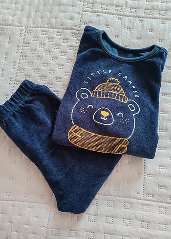 Mavi Uzun Kollu Bebek Takımı - Görsel 7