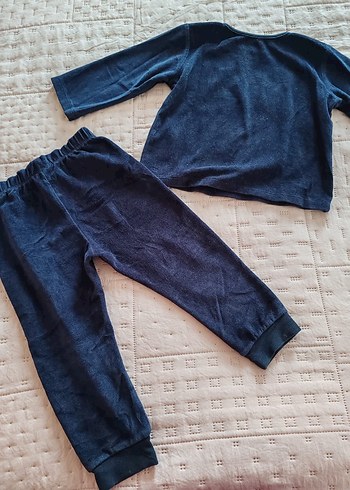 Mavi Uzun Kollu Bebek Takımı - Görsel 4