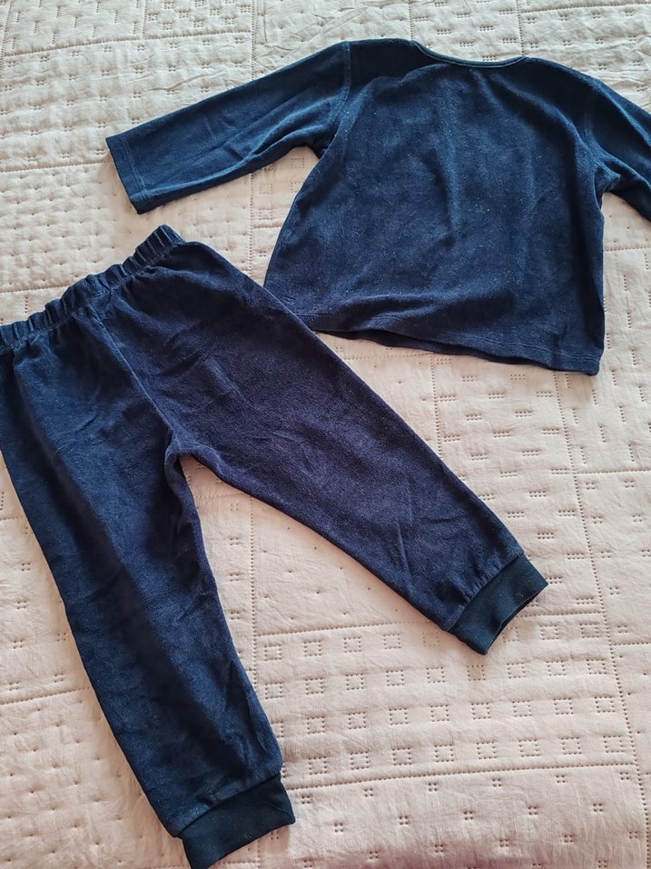 Mavi Uzun Kollu Bebek Takımı - Görsel 4