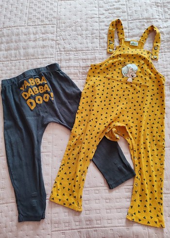 DeFacto Çakmaktaş Temalı Pamuklu Erkek Çocuk Tulum ve Gri Tayt - Görsel 4