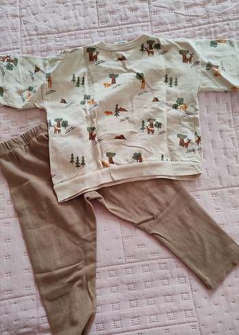 DeFacto Kahverengi Baskılı Erkek Bebek Takımı - Görsel 3