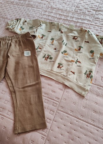 DeFacto Kahverengi Baskılı Erkek Bebek Takımı - Görsel 2