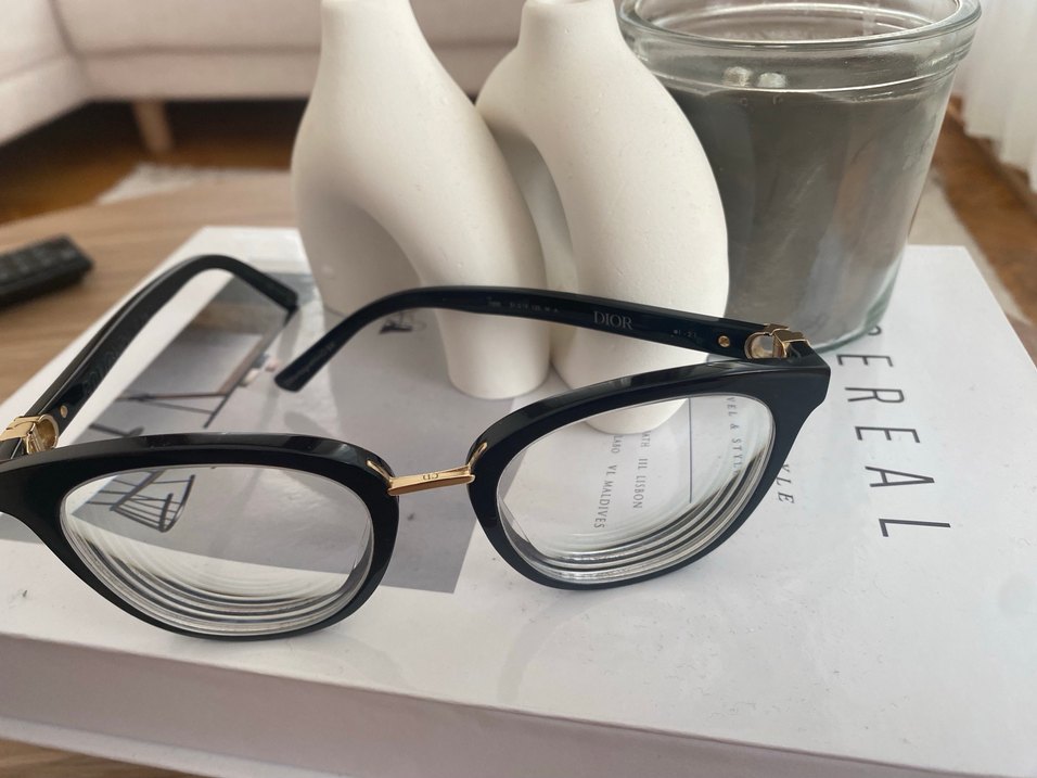 Dior Siyah Parlak Şeffaf Kadın Gözlüğü - Görsel 2