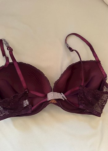 m Beden Bordo Vintage Dantel Detaylı Bohem Sütyen