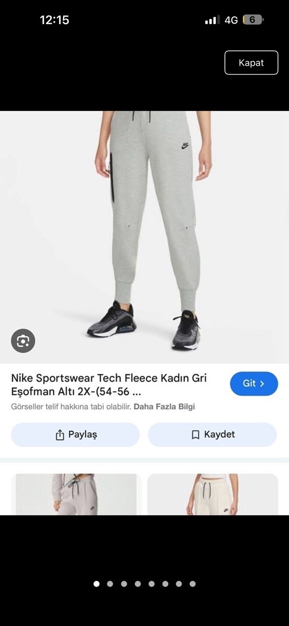 Nike Gri  Tech Kadın Eşofman Altı - Görsel 2