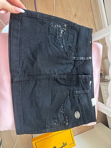 vintage siyah mini kot etek